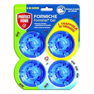 Protect Home Forminix Box, Veleno per Formiche in Gel Box Pronto Uso Efficace, Elimina il Nido in breve tempo Ideale per Ambienti Interni ed Esterni 3+1 box