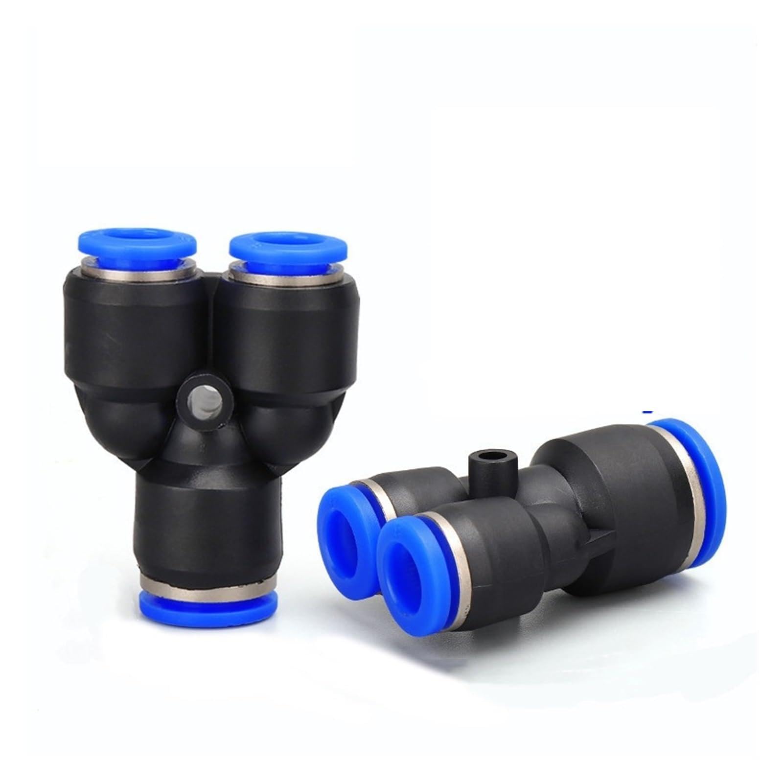 Raccordi pneumatici in ottone a Y serie PY/PW - Connettori rapidi a pressione da 4-16 mm for aria/acqua (10 pezzi) con tripli O-ring for una tenuta migliorata(Pw 12-8)