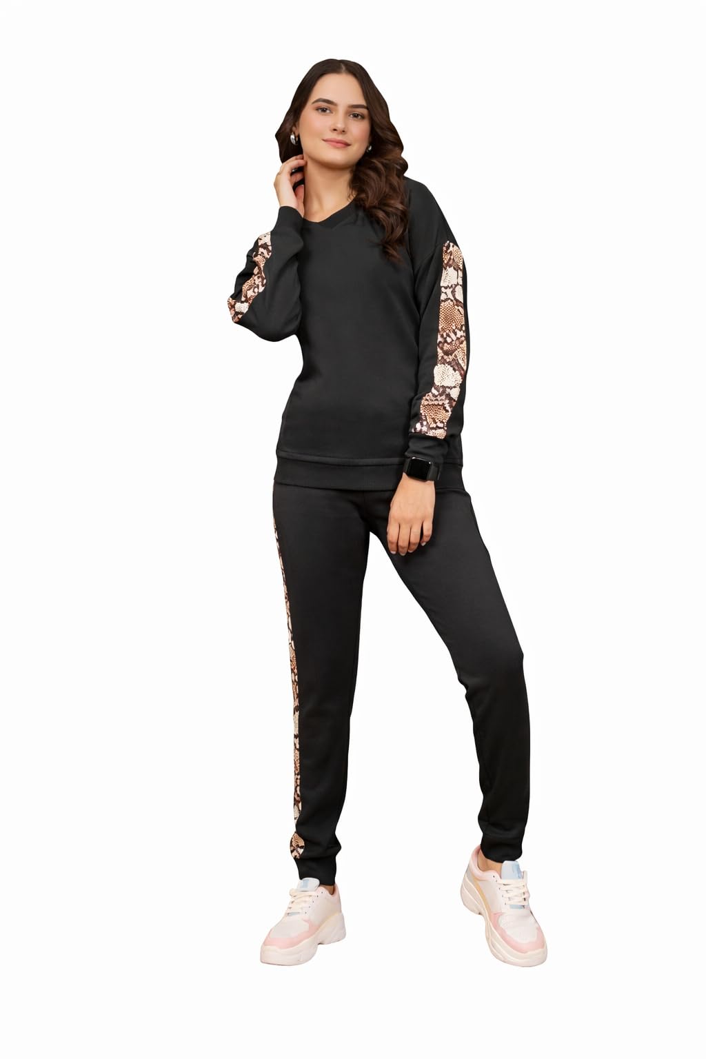SIRGO Women's Cotton Solid Tracksuit with Round Neck Full Sleeve Straight Length Relaxed Fit and Drawstring Closure Pant-picture-21