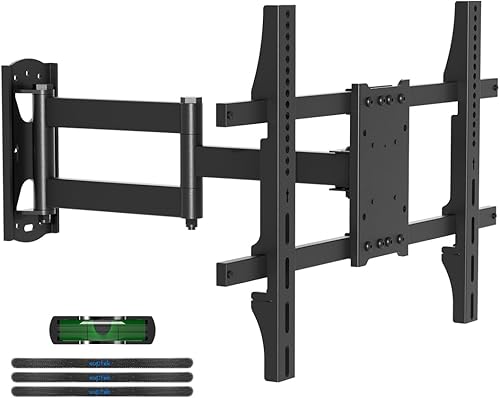 Suptek Soporte de pared para TV de esquina para la mayoría de televisores de 32 a 70 pulgadas, soporte de TV de brazo largo de movimiento completo,