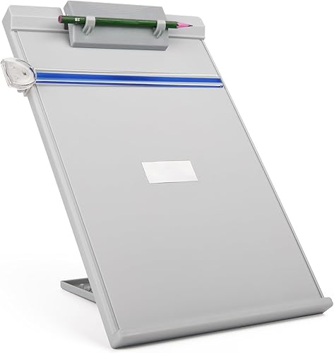 Miniatura 6 de Cosmos Soporte de plástico para documentos de escritorio, titular de libros, titular de copia mecanografía con posiciones ajustables Soporte y guía