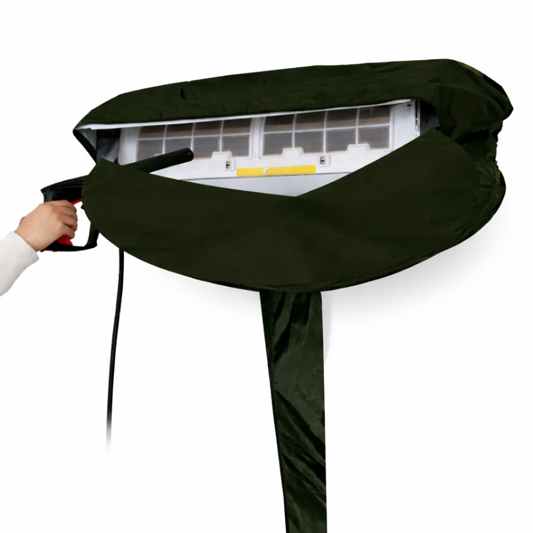 FIVA® AC Service Cleaning Cover for Split AC Indoor Unit | Waterproof Reusable Service Bag for Washing & Coil Cleaning | Dust & Splash Proof | Easy Fit for Home & Professional Use (Parachute blue, 52)