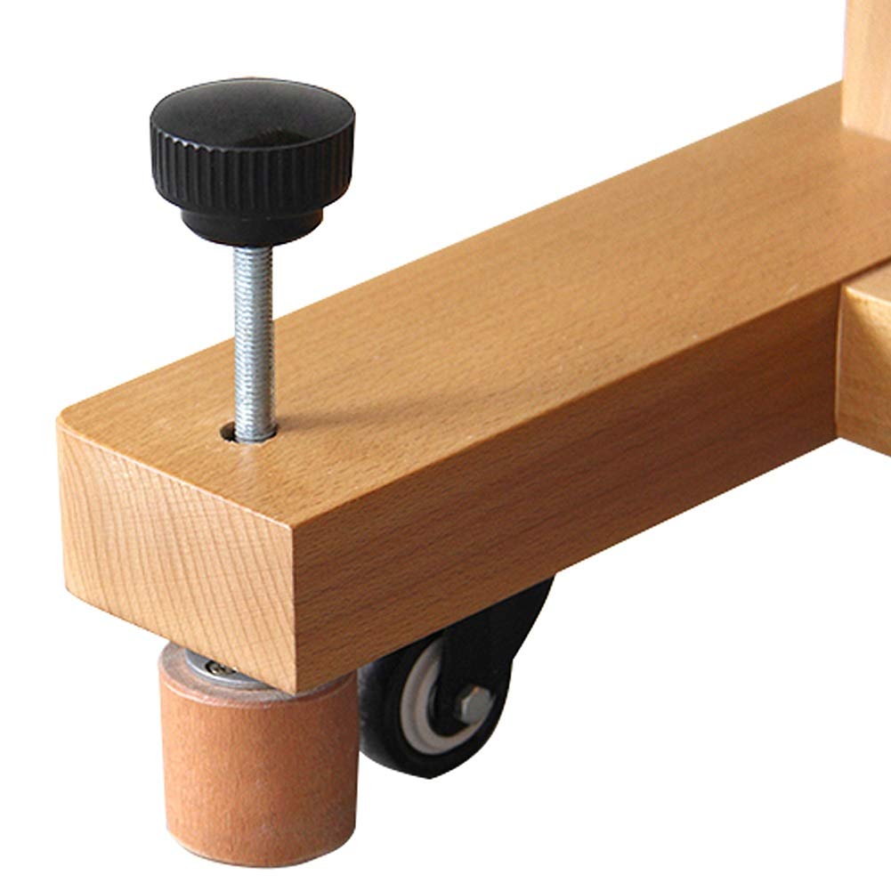 Caballete de Estudio Profesional de Madera con 4 Ruedas móviles (Color: C) (C)