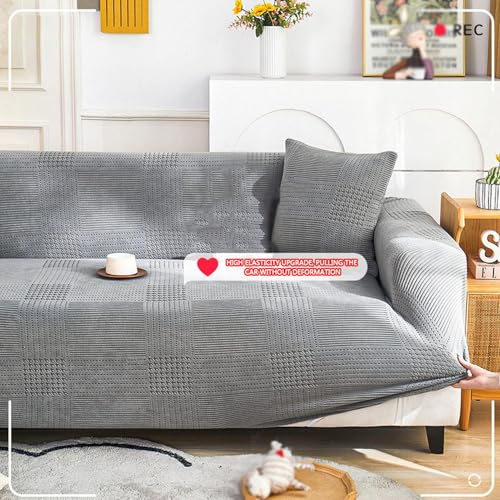 Housse de canapé en velours extensible 1 à 5 places pour salon