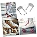Parliky 4pcs Skates Roller Skate Bracket Colorful Support Rod Art Supplies Mud Roller Rod Four Wheel Accessories Four-Wheel Base Roller Skate Accessories Skateboard Silver Stainless Steel