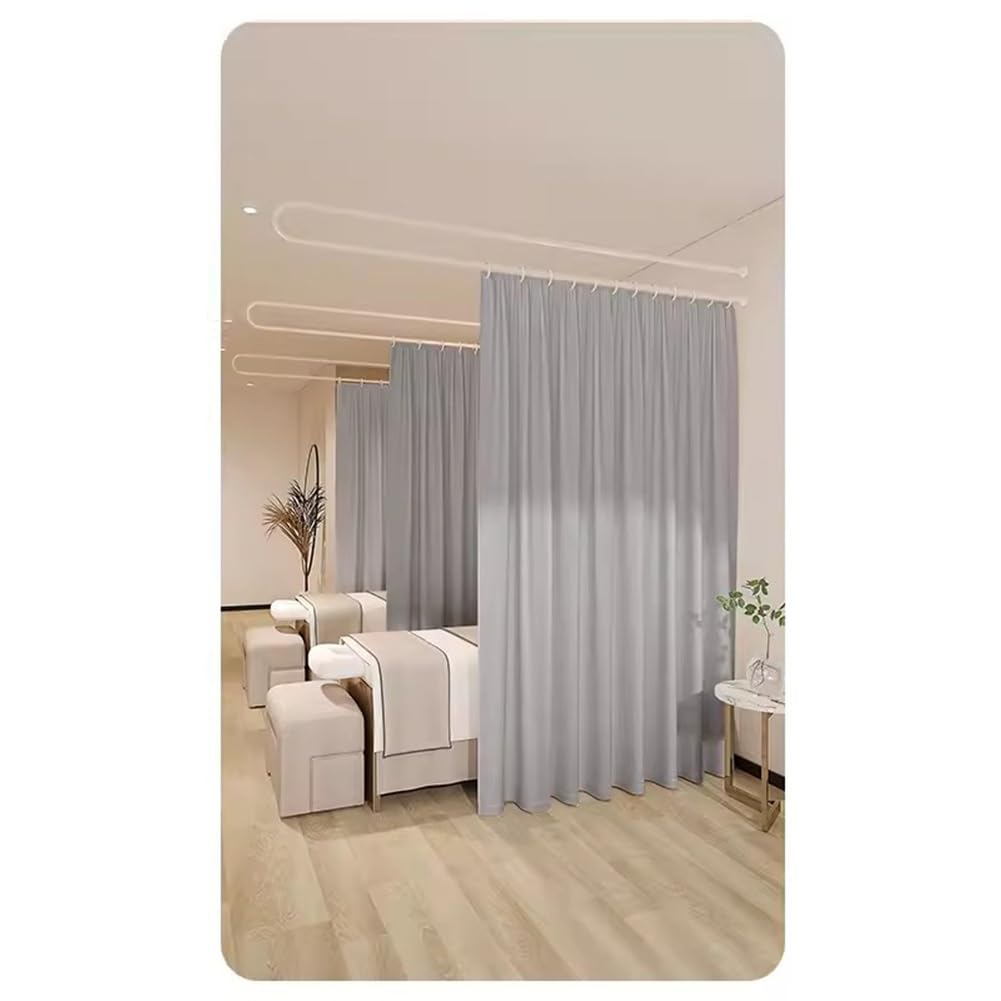 Tenda per la privacy – Garza opaca che trasmette la luce per binario a forma di U, design elegante, ideale per la decorazione della casa e del salone