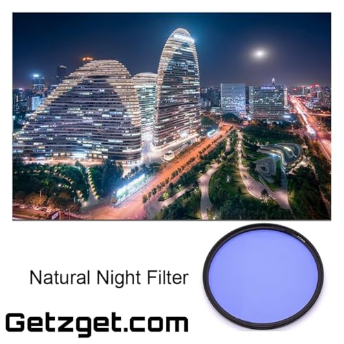 Image of GetZget 52mm Neatural Night Lens Filter Compatible with iPhone 13 /14 / 15 & Plus, Vivo X90 Mobile Cover, DSLR Camera (Neatural Night Filter, 52mm)