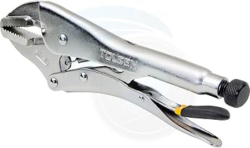 TOLSEN 10 Locking Mole Wrench Vice Grips Straight Jaw Lock Clamp Pliers