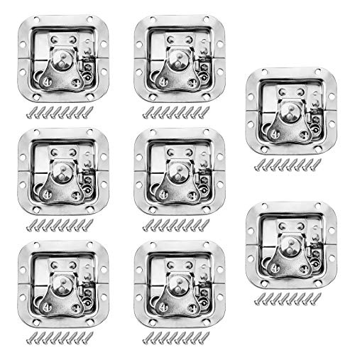 GBGS 8 Pack Recessed Road Case Latch,Spring Loaded Butterfly Twist Latch for Flight Case,PA DJ Rack Equipment,3-1/8