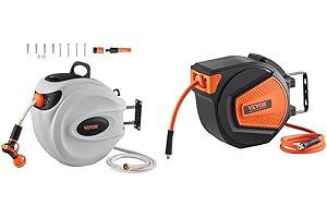 VEVOR Retractable Garden Hose Reel and Air Hose Reel Combo Kit with...