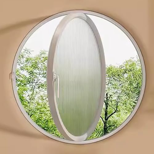 Hublot pivotant 360° à poignées avec vitre en verre trempé pour aérer un abri de jardin