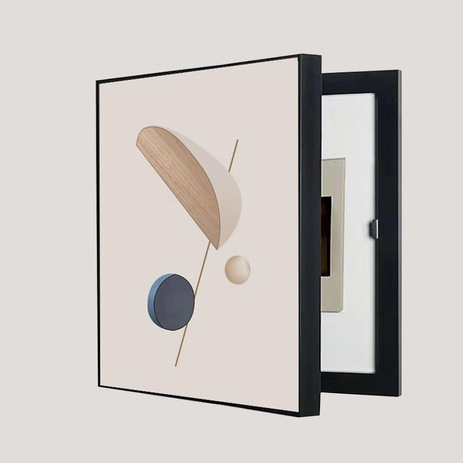 AWSAD Cubierta para Caja De Fusibles, Panel De Disyuntores Montaje En Pared Contadores De Caja Cubierta Decoración Pinturas, Ocultar Contador(B,50X60CM(19.6x23.6in))