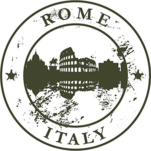 Amazon.com: Rome Italy Europe Travel Retro Rubber Stamp Sticker Decal ...