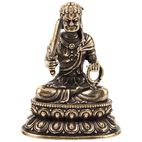 Estatua pequeña de Buda decorativa de cobre 6 cm miniatura 1