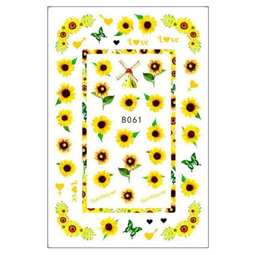 DIBESTS Cute Cartoon Nail Art Stickers 3D Self-Adhesive Design Decals Supplies Kawaii for Women Kids Girls Gifts Manicure Decoration Accessories (2 Sheets 150+ Decals) 2 Count (Pack of 1)