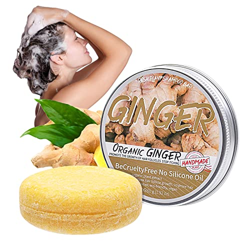 Ginger Hair Regrowth Shampoo Bar, Anti Hair Loss Ginger Shampoo Soap, Promotes Hair Growth, Hair Growth Repair (1PC)