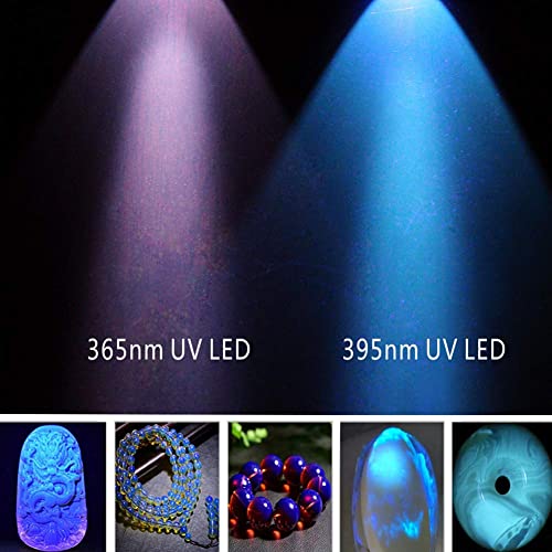 Uniquefire 1408 365Nm Uv Flashlight Light Powerful 3 Leds Black Light For Pet Urine Detection Counterfeit Money, Jade, Yooperlite Flashlight (Battery Not Included) #TOP5