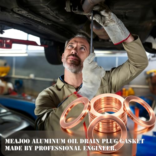 Image of 15PCS M14 Copper Oil Drain Plug Gasket Crush Washer Seals Compatible with Mercedes Benz for 007603-014106