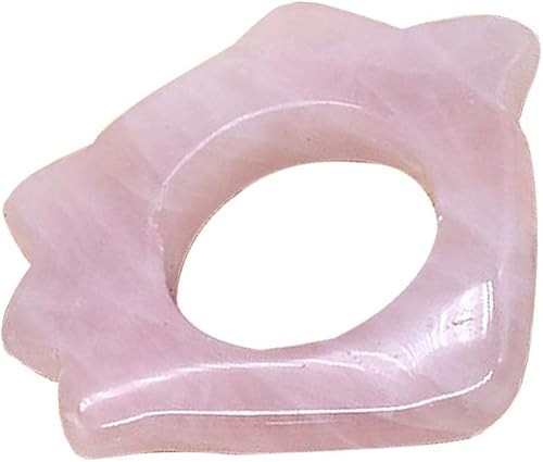 Miniatura 2 de minkissy Junta de raspado facial con forma de anillo, tabla de masaje de jade natural chino Gua Sha, tabla de raspado, herramienta facial de gua