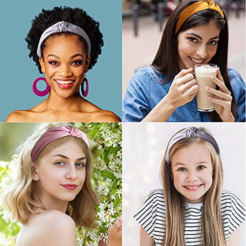 Tobatoba Knotted Headbands For Women 10 Pack Solid Color Headbands For Women Head Bands Diademas Para Mujer De Moda Wide Knot Headbands Elastic Hairband Hair Accessories For Women And Girls #TOP5