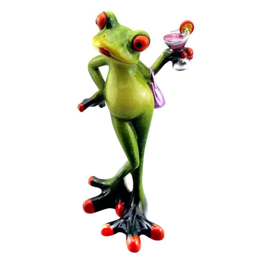 LZVMLNQI Resin Creative 3D Craft Frog Figurine Home Office Desktop Decoration #2