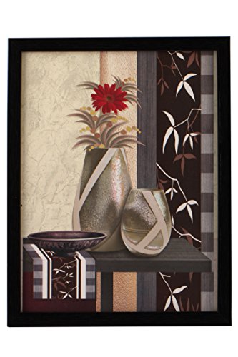 Image of Indianara 3 Pc Set of Floral Paintings Without Glass 5.2 X 12.5, 9.5 X 12.5, 5.2 X 12.5 Inch