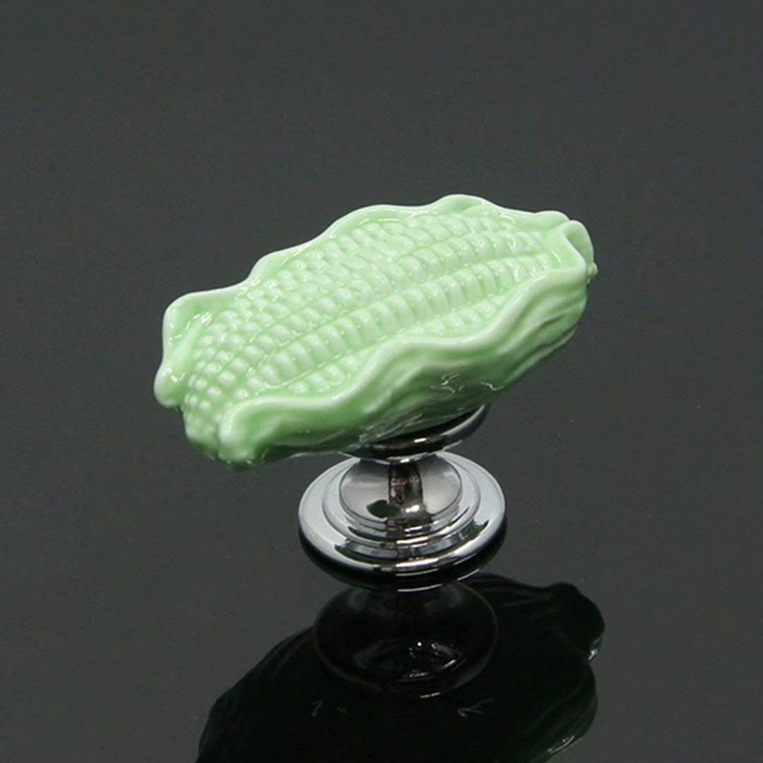 10 pomelli per armadietti in ceramica, maniglie per mobili da cucina, maniglie per cassetti, maniglie per porte e armadi, maniglie per cassetti, decorazioni per la casa (verde)