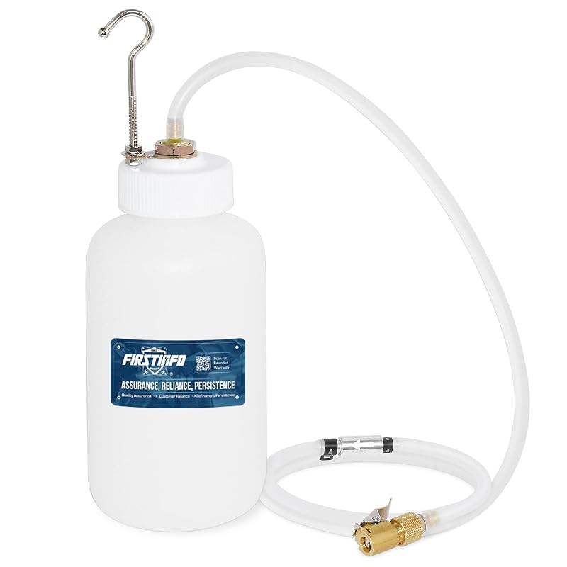 FIRSTINFO TOOLS FIT YOUR NEEDS Sangrador de Freios Manual com Garrafa de 1 L e Braçadeira de Fixação A11563H