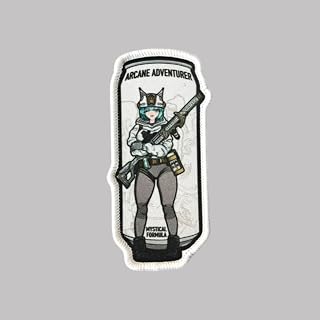 Bottle Shaped Arcane Adventurer Anime Cat Ear Tactical Girl with Rifle Patches, Military Morale Patch with Hook and Loop Fastener, Cute Patches for Backpacks, Jeans, Jackets, Vests, Hats & More