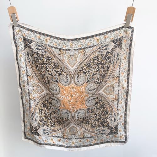 Image of Printed Poly Silken feel Scarf Stole for Women | Stylish, Soft, & Lightweight | Satin Feel Neck Scarf, Hair Scarf, Head Scarf for Women