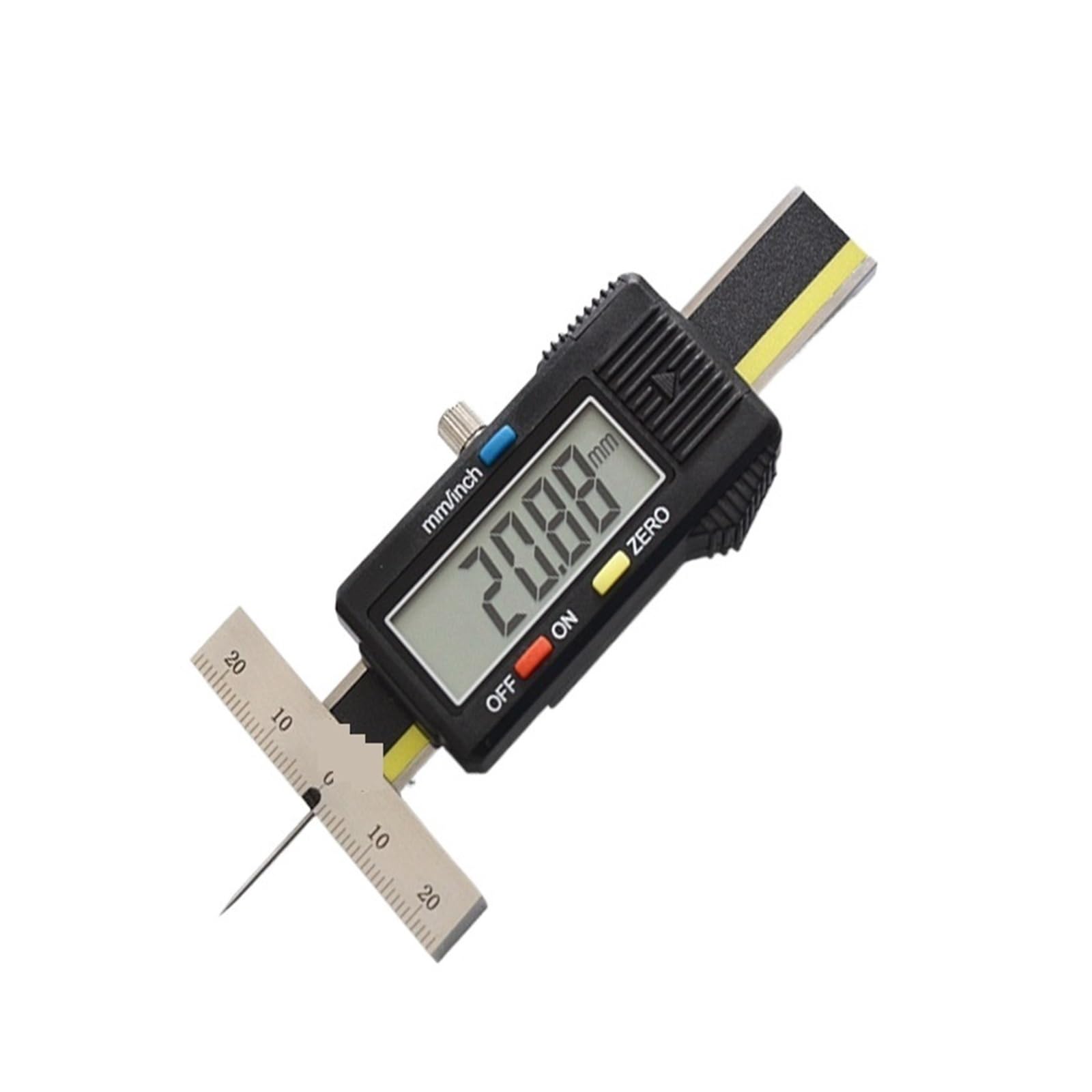 Regla de profundidad acero inoxidable, varilla fina electrónica, pantalla Digital, molde medición orificio pequeño, regla la banda rodadura del neumático MedicióN De PrecisióN(0-25mm rod 1mm tip)