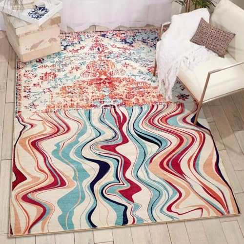 Tapis de salon lavable et doux idéal pour une maison animée