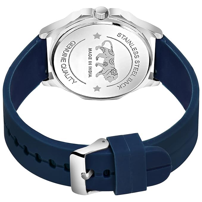 Image of styledose Minimalist dial Softest Adjustable Silicon Belt Quartz Analog Date Display Wrist Watch for Men