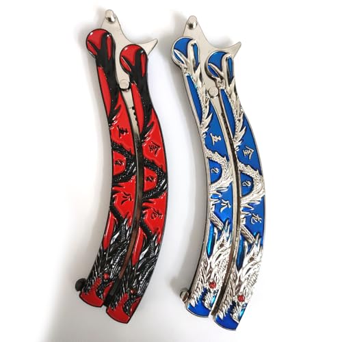 Peine Curvado Dragon Rojo Metal Ligero 2 Unidades miniatura 2