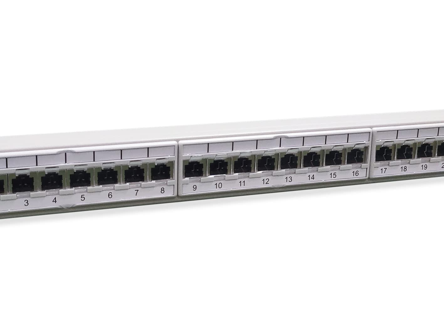 Equip Cat.6a Patch Panel 24-Port 1HE 19" Gris Claro (RAL7035)