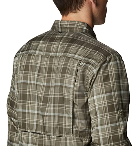 Image of Columbia Men Omni-Shade Silver Ridge Utility Lite Plaid Hiking and Trekking Long Sleeve Shirt