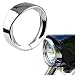 ROCCS 7Inch Harley Headlight Chrome Ring, 7" Motorcycle Head Lamp Trim Rings Visor Type Decorate Ring Fit Harley Davidson 83-13 Touring Bikes, Road King 94-14 FLHR, 12-14 FLD, 86-14-FLST, 1PC