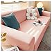 HLLZRY Sofabezug Sofahusse Sofa Abdeckung für 1/2/3/4 Sitzer Elastische Couchbezug L-Form Sofa Abdeckung Super Stretch rutschfeste Sofabezug Sofa Überwürfe mi(Size:dreisitzig,Color:rosa)