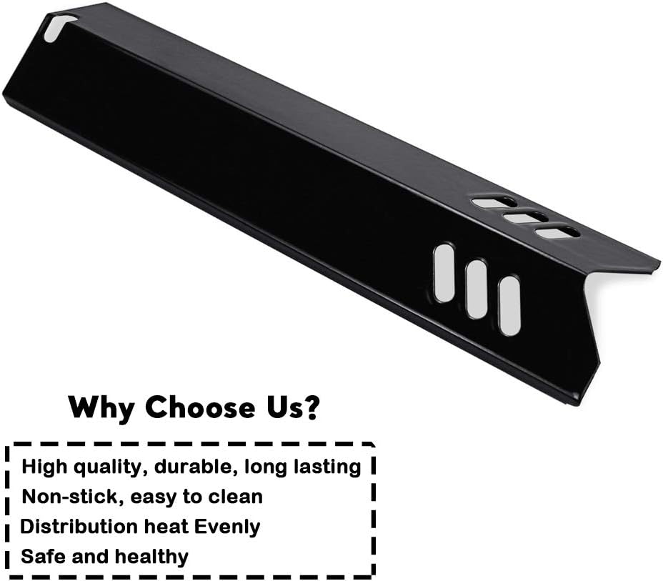 Uniflasy 15 Inch Porcelain Steel Grill Heat Plate Shield Burner Cover for Dyna-glo DGF493BNP DGF510SBP DGF510SSP, Backyard BY13-101-001-13, BY14-101-001-02, BY15-101-001-02 Uniflame GBC1059WB (5) : Patio, Lawn & Garden