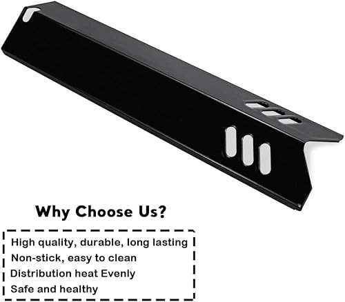 Miniatura 4 de Uniflasy Escudo de placa térmica para parrilla de 15 pulgadas, cubierta de quemador, domador de llama para Dyna-glo DGF510SSP, DGF510SSP-D, patio