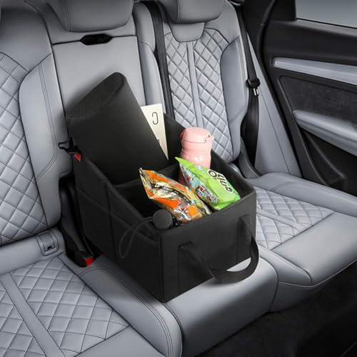 Image of STHIRA Folding Car Trunk Organizer Oxford Cloth Dual Compartments 25x31cm