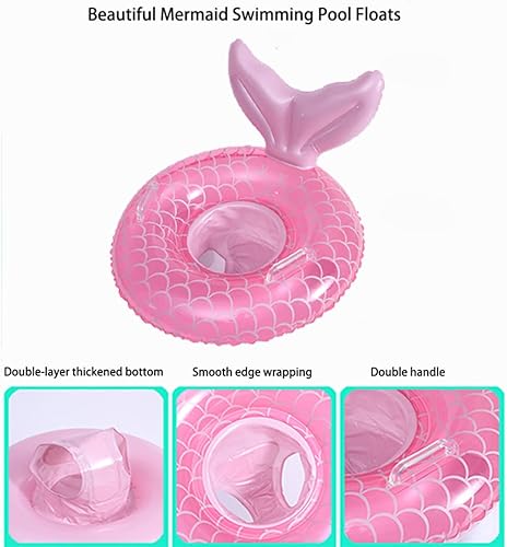 Miniatura 3 de Flotador de natación para bebé, lindo flotador con asiento y asa, flotadores de piscina, juguetes divertidos para balsa de agua, suministros de