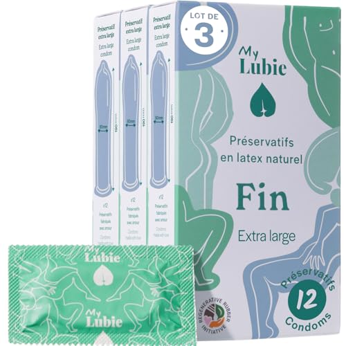 Préservatifs XXL 60mm MY LUBIE ultra fins et lubrifiés en pack de 36 pièces
