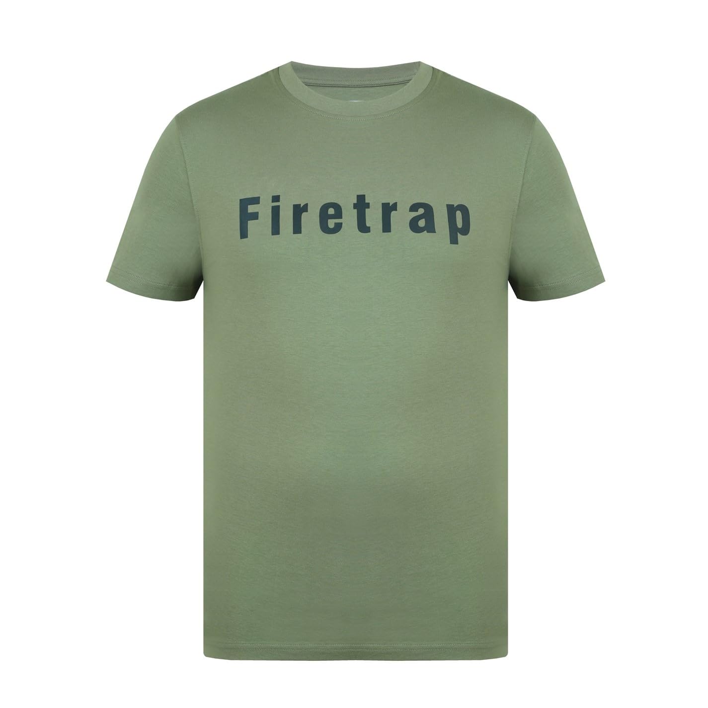 Firetrap Men's Khaki Large Logo T-Shirt 4XL