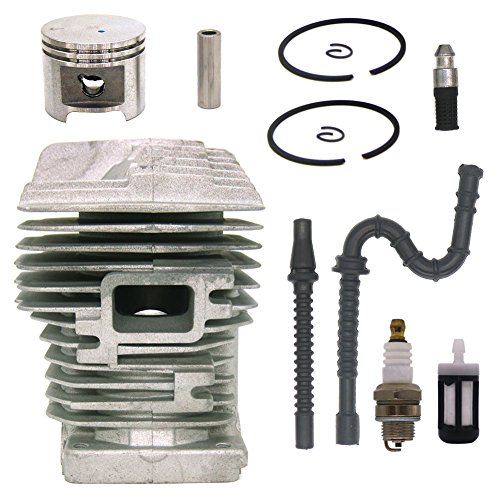 NIMTEK 46mm Cylinder Piston Assembly Kit+ Fuel Line Filter Spark Plug Fits Stihl