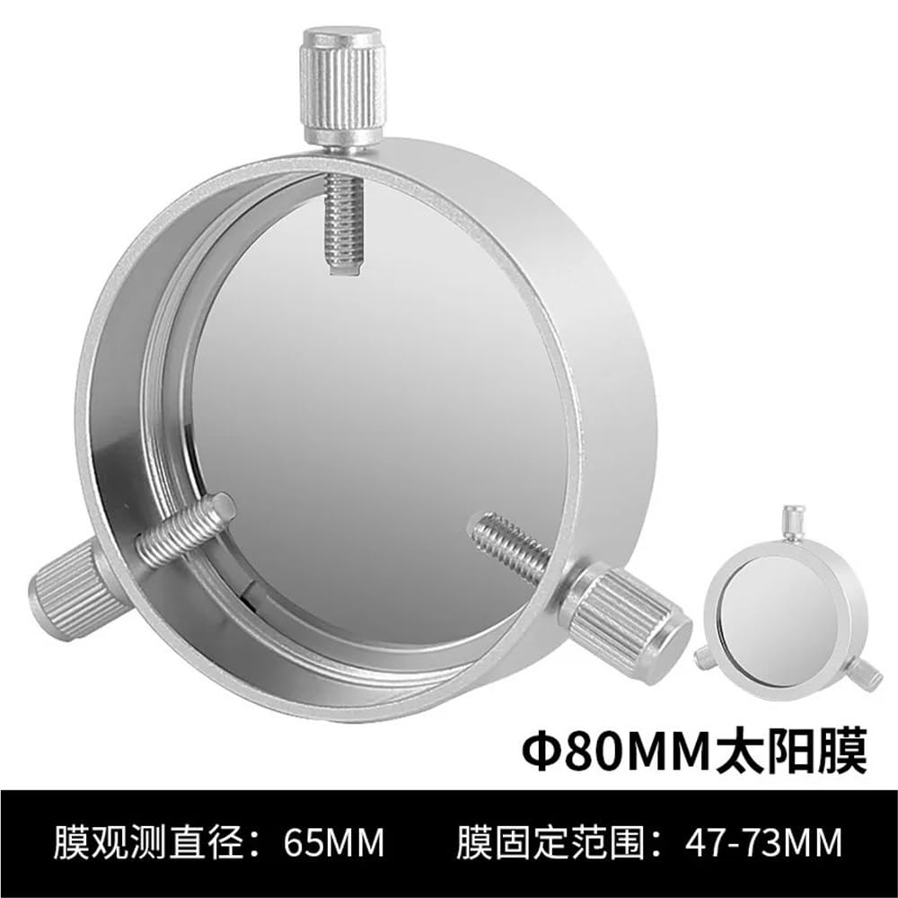 Accessori per telescopi Filtro for macchie solari All Metal Bard Film 80/100/120/140/160/180/200/220/250mm Oculare per telescopio(80mm)