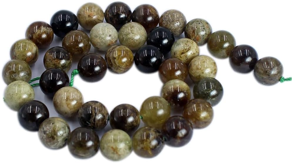 Natural 6mm 8mm 10mm Round Green Garnet 3A Tsavorite Gemstone Jewelry Making Loose Beads for Necklace Bracelet Earrings Strand 15" (8-9mm)