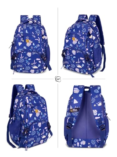 Image of Zara Sky Blue Doodle Dream School Backpack Pastel Fun Edition