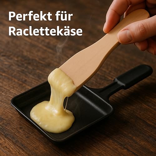 10x Rascador para raclette – Espátula de madera y deslizador como rasqueta raclette – Accesorios - imagen 3