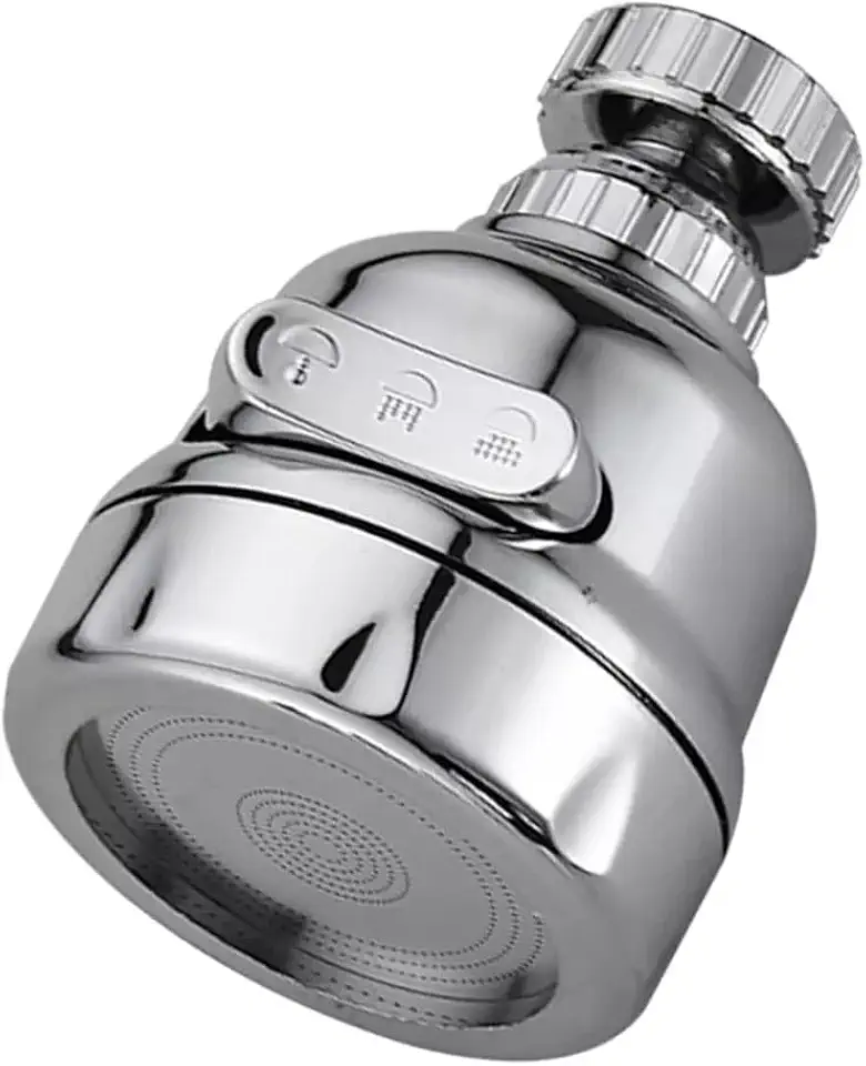 Bico Arejador Articulado Cromado Para Torneira Pia Bico Móvel Giratório Flexível 360 graus Triplo Jato Chuveirinho